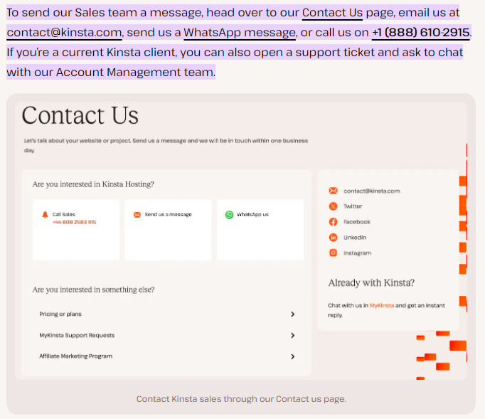 SiteGound vs Kinsta customer support